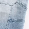 Light Wash Baggy Denim Painter Shorts