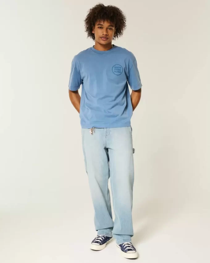 Light Wash Baggy Painter Jeans