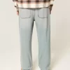 Light Wash Graphic Baggy Jeans