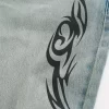 Light Wash Graphic Baggy Jeans