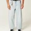 Light Wash Playing Card Graphic Skater Baggy Jeans