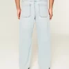 Light Wash Playing Card Graphic Skater Baggy Jeans