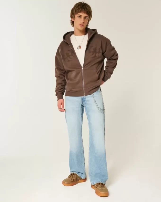 Light Wash Relaxed Bootcut Jeans