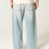 Light Wash Skater Baggy Jeans