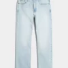 Light Wash Straight Jeans