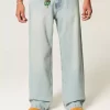 Light Wash Super Baggy Jeans