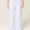Linen-Blend Baggy Pull-On Pants