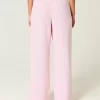 Linen-Blend Baggy Pull-On Pants