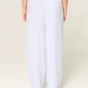 Linen-Blend Baggy Pull-On Pants