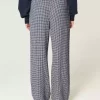Linen-Blend Baggy Pull-On Pants