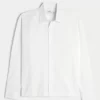 Linen-Blend Button-Through Shirt