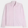 Linen-Blend Button-Through Shirt