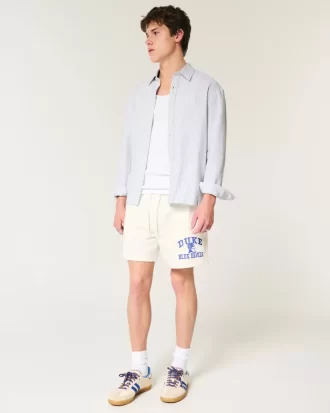 Linen-Blend Button-Through Shirt