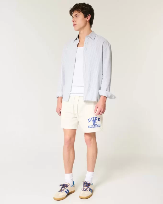 Linen-Blend Button-Through Shirt