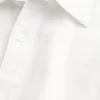 Linen-Blend Button-Through Shirt