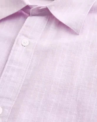 Linen-Blend Button-Through Shirt