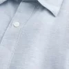 Linen-Blend Button-Through Shirt