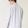 Linen-Blend Button-Through Shirt