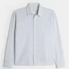 Linen-Blend Button-Through Shirt