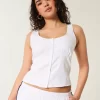 Linen Blend Button-Through Top Linen Blend Button-Through Top
