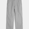 Linen-Blend Flex-Waist Baggy Pants