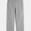 Linen-Blend Flex Waist Baggy Pants