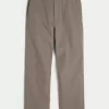 Linen-Blend Flex Waist Baggy Pants