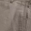 Linen-Blend Flex Waist Baggy Pants