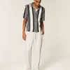 Linen-Blend Loose Pull-On Pants