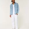 Linen-Blend Loose Pull-On Pants