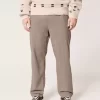 Linen-Blend Loose Pull-On Pants