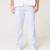 Linen-Blend Loose Pull-On Pants