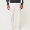 Linen-Blend Loose Pull-On Pants