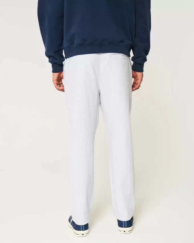Linen-Blend Loose Pull-On Pants