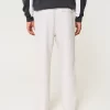 Linen-Blend Loose Pull-On Pants