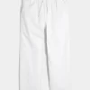 Linen-Blend Loose Pull-On Pants