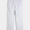 Linen-Blend Loose Pull-On Pants