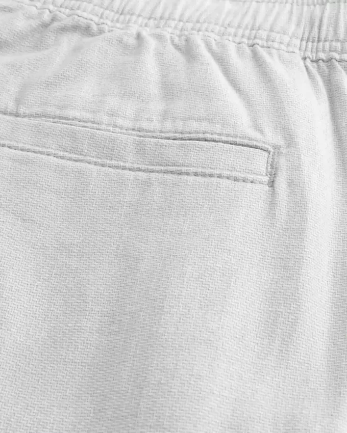 Linen-Blend Loose Pull-On Pants