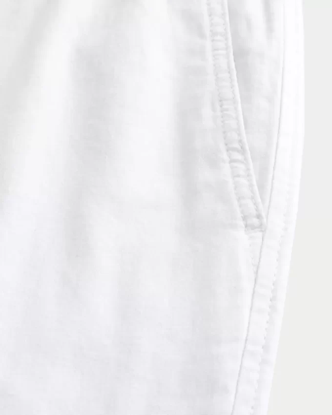 Linen-Blend Loose Pull-On Pants