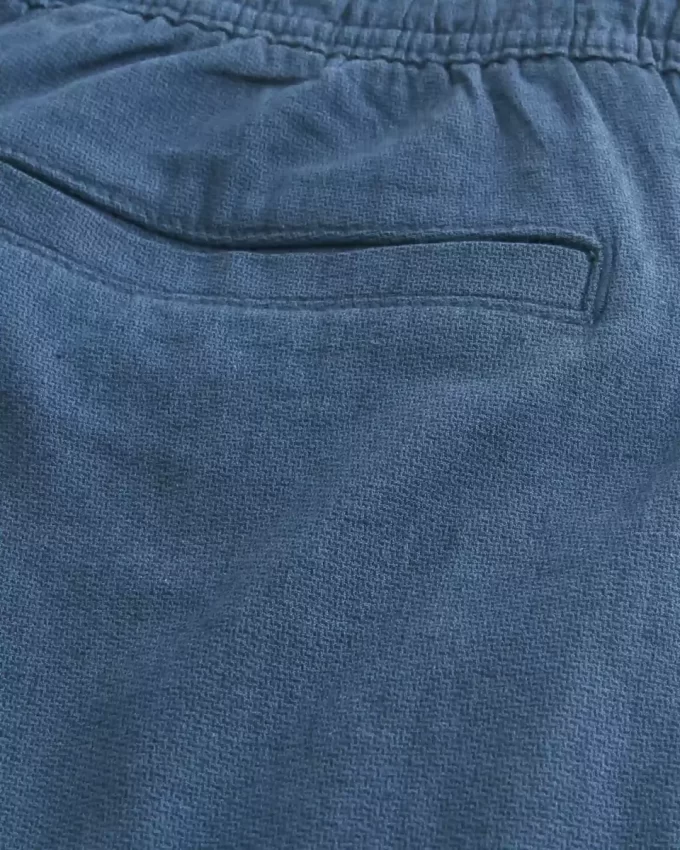 Linen-Blend Loose Pull-On Pants