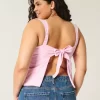 Linen-Blend Open-Back Top Linen-Blend Open-Back Top