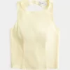 Linen-Blend Open-Back Top Linen-Blend Open-Back Top