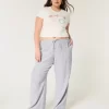 Linen-Blend Pull-On Baggy Pants