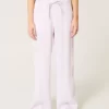 Linen-Blend Pull-On Baggy Pants