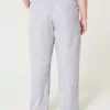 Linen-Blend Pull-On Baggy Pants