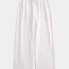 Linen-Blend Pull-On Baggy Pants