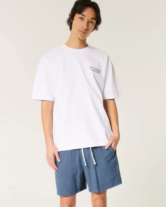 Linen-Blend Pull-On Shorts