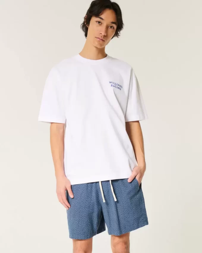 Linen-Blend Pull-On Shorts