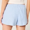Linen-Blend Side Bow Soft Shorts
