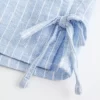 Linen-Blend Side Bow Soft Shorts